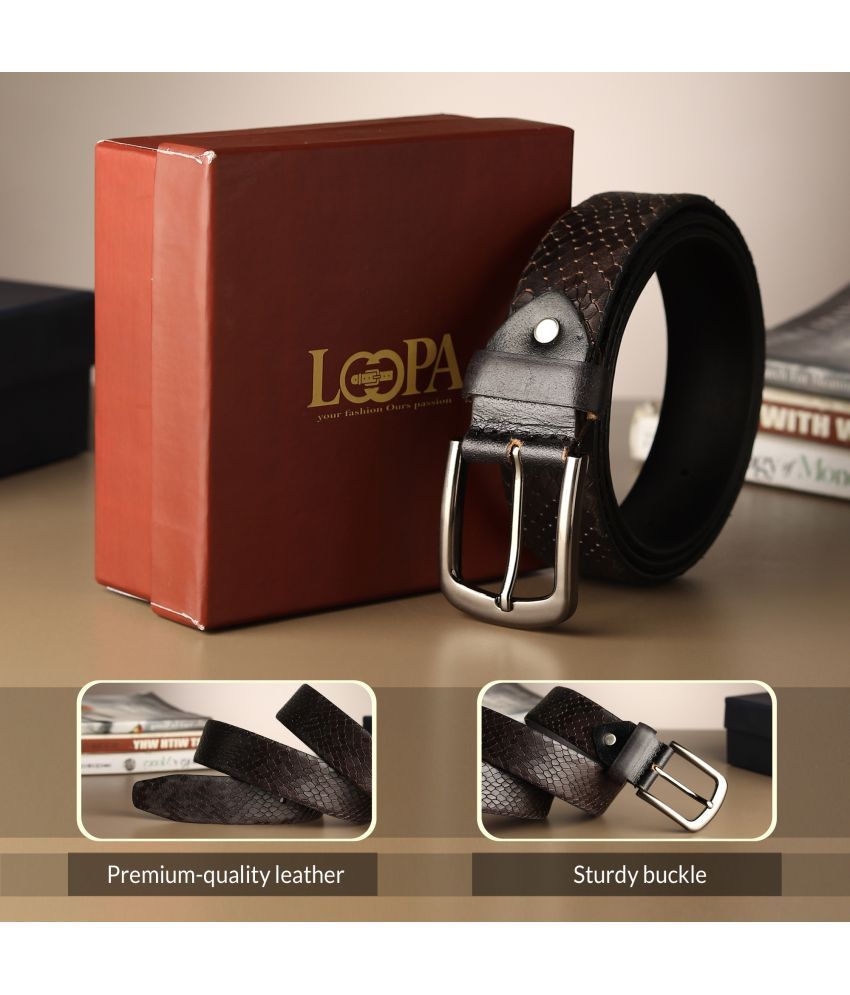     			Loopa - Brown 100% Leather Men's Formal Belt ( Pack of 1 )