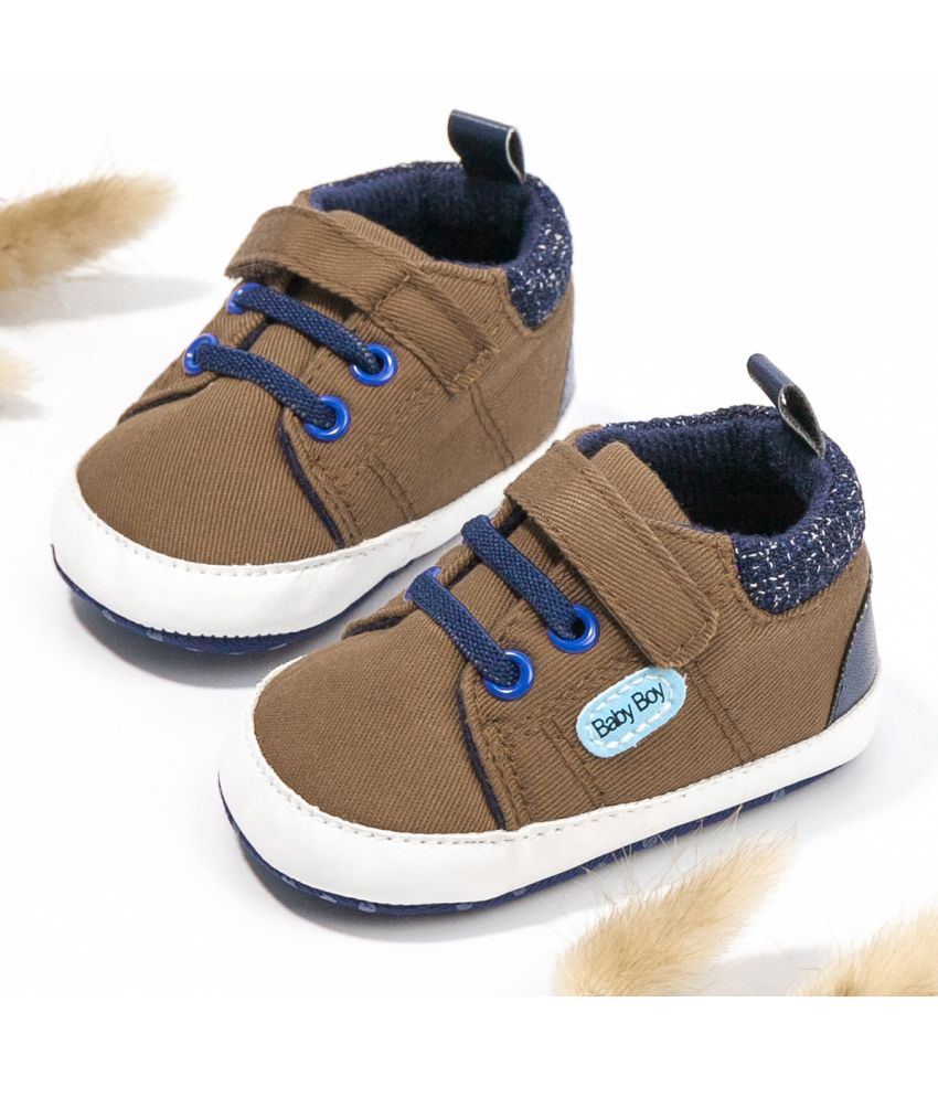     			Neska Moda - Brown Booties For Baby Boy 6-12 Months ( Pack of 1 )