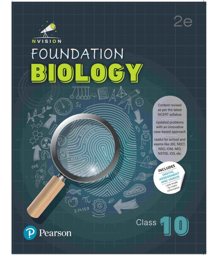     			Pearson Nvision Foundation'2025 Biology Class 10 | Based on the NCERT Syllabus | Useful for School and Exams Like JEE, NEET, NSO, IOM, IMO, NSTSE, IOS | Includes Digital Assessment & Exam Preparation Strategy, Motivational Video's | 2nd Edition