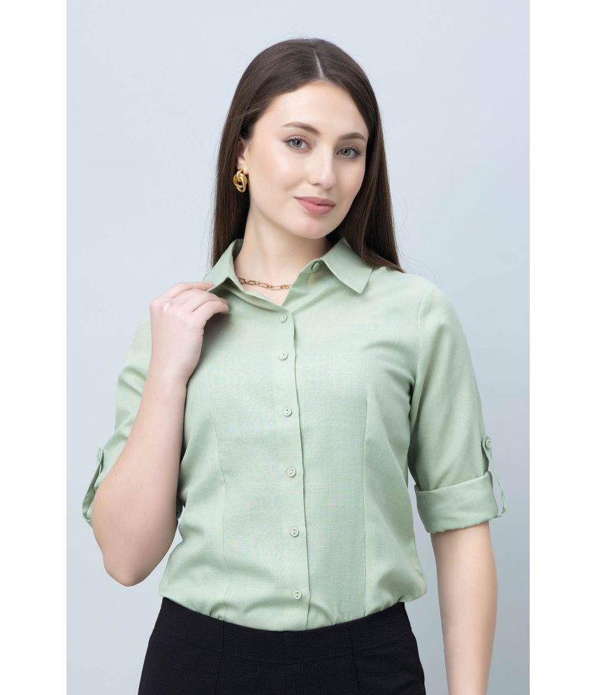     			Purys Green Linen Shirt - Pack of 1