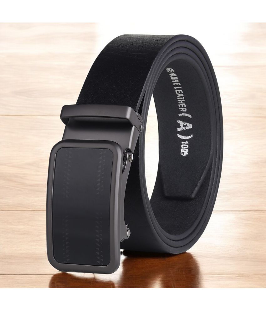     			SUNSHOPPING - Black 100% Leather Men's Formal Belt ( Pack of 1 )