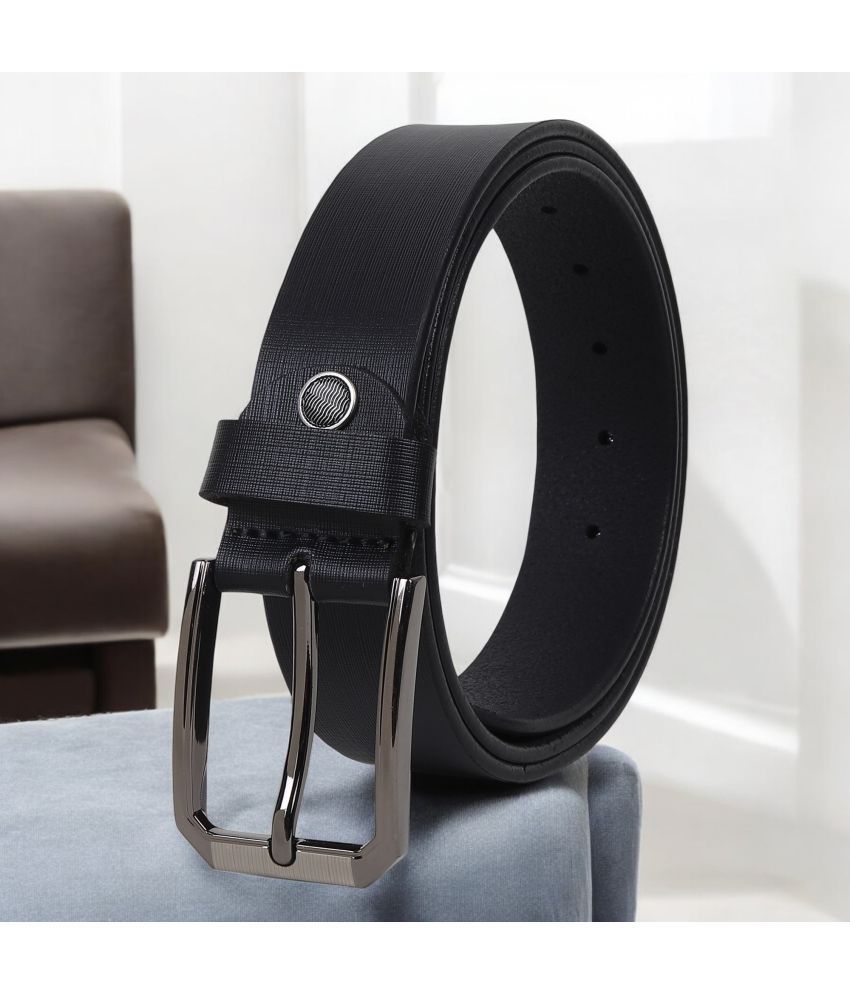     			SUNSHOPPING - Black 100% Leather Men's Formal Belt ( Pack of 1 )