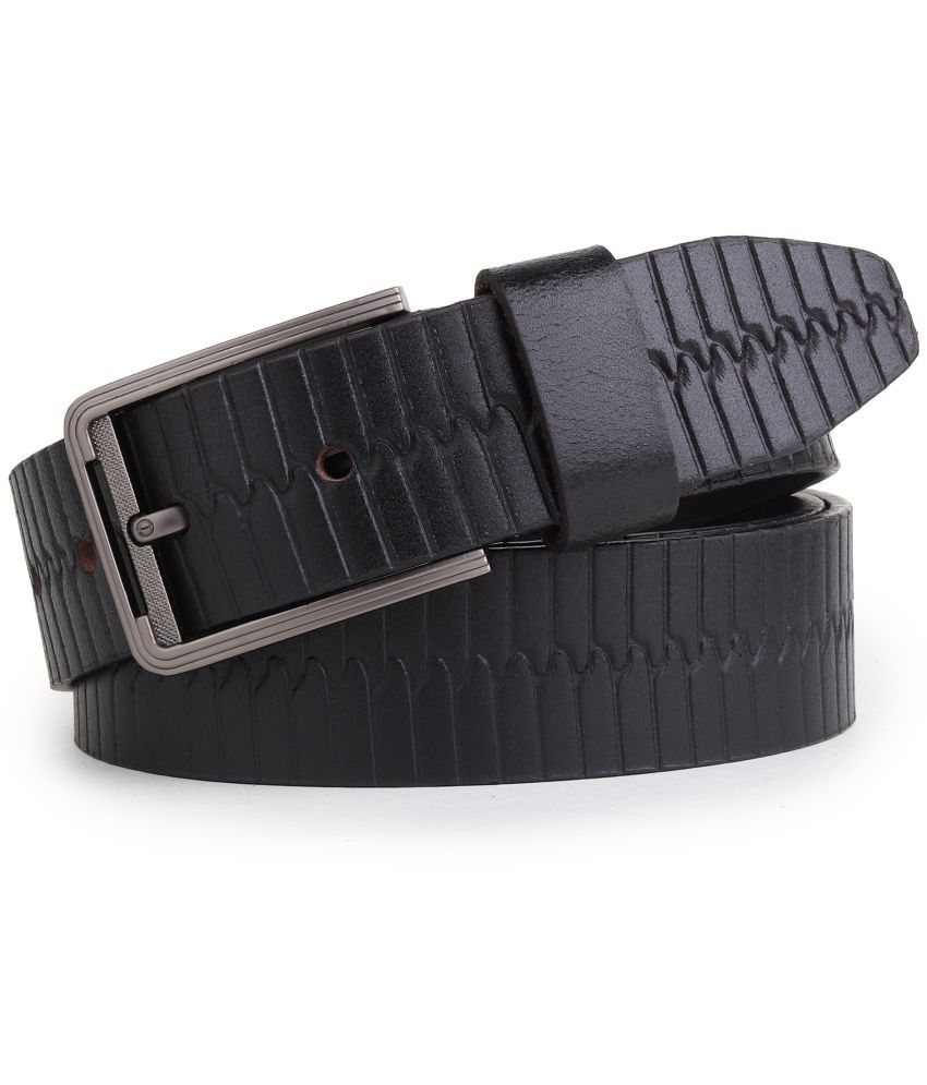     			SUNSHOPPING - Black 100% Leather Men's Formal Belt ( Pack of 1 )