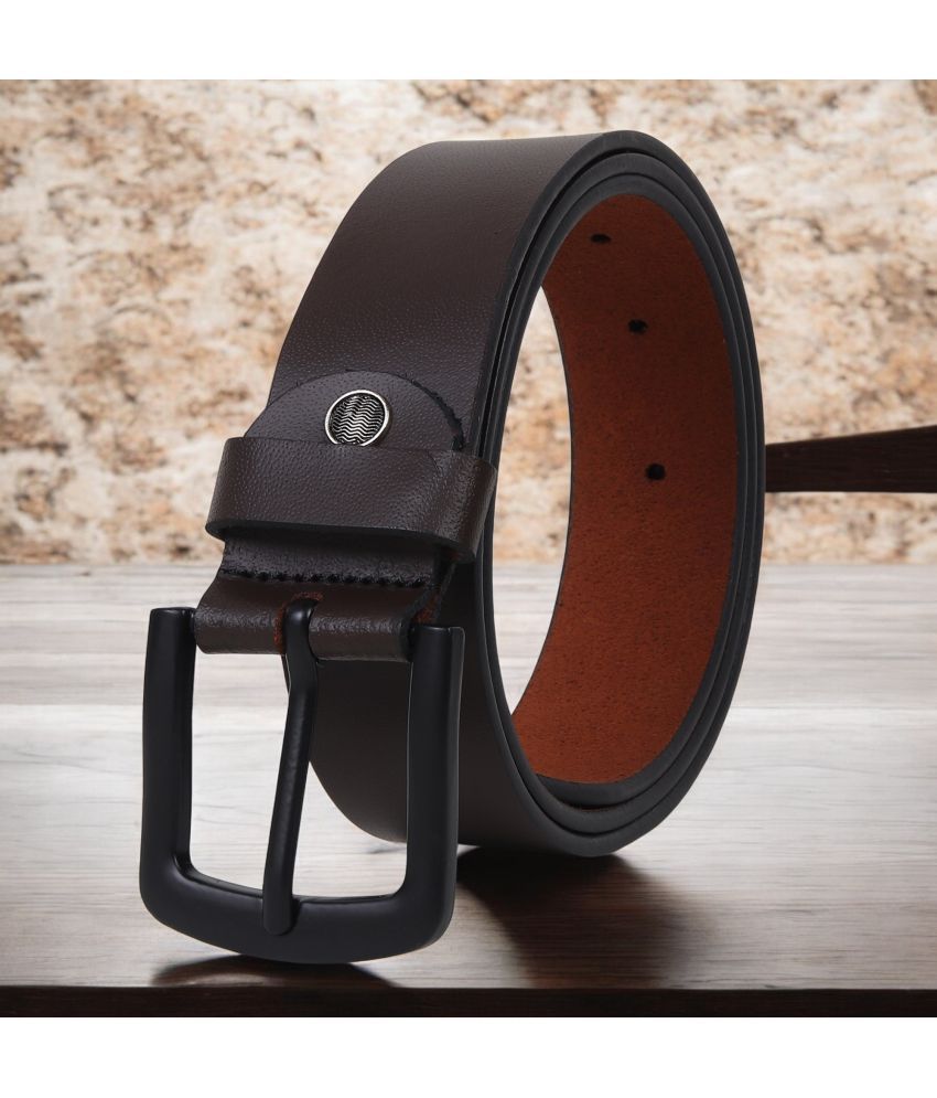     			SUNSHOPPING - Brown 100% Leather Men's Formal Belt ( Pack of 1 )