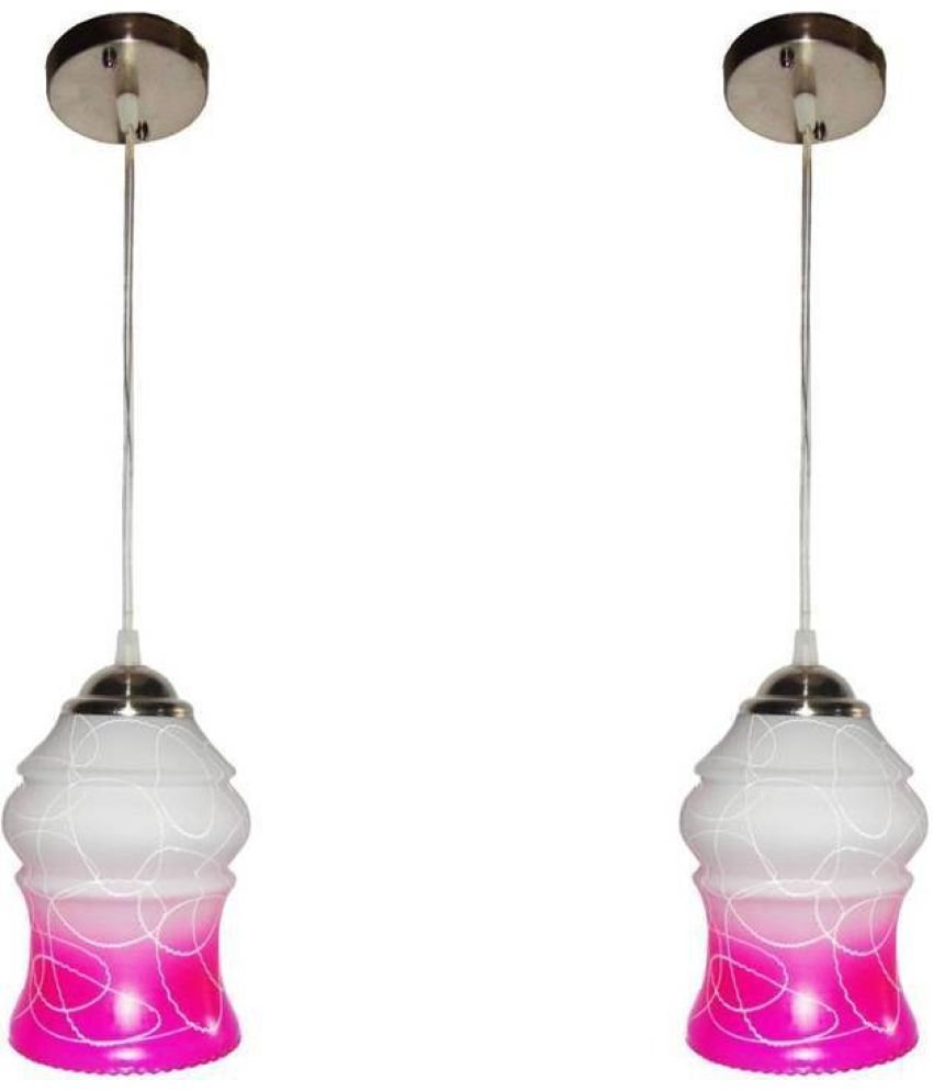     			VAGalleryKing Glass Pendant Pink - Pack of 2