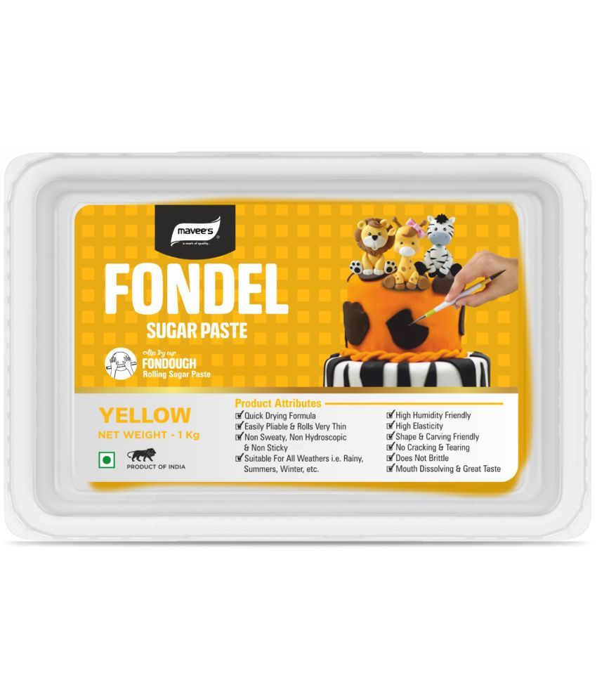     			mavee's Fondel Sugar Paste - Yellow, Premium Sugar Icing Solutions 1 kg