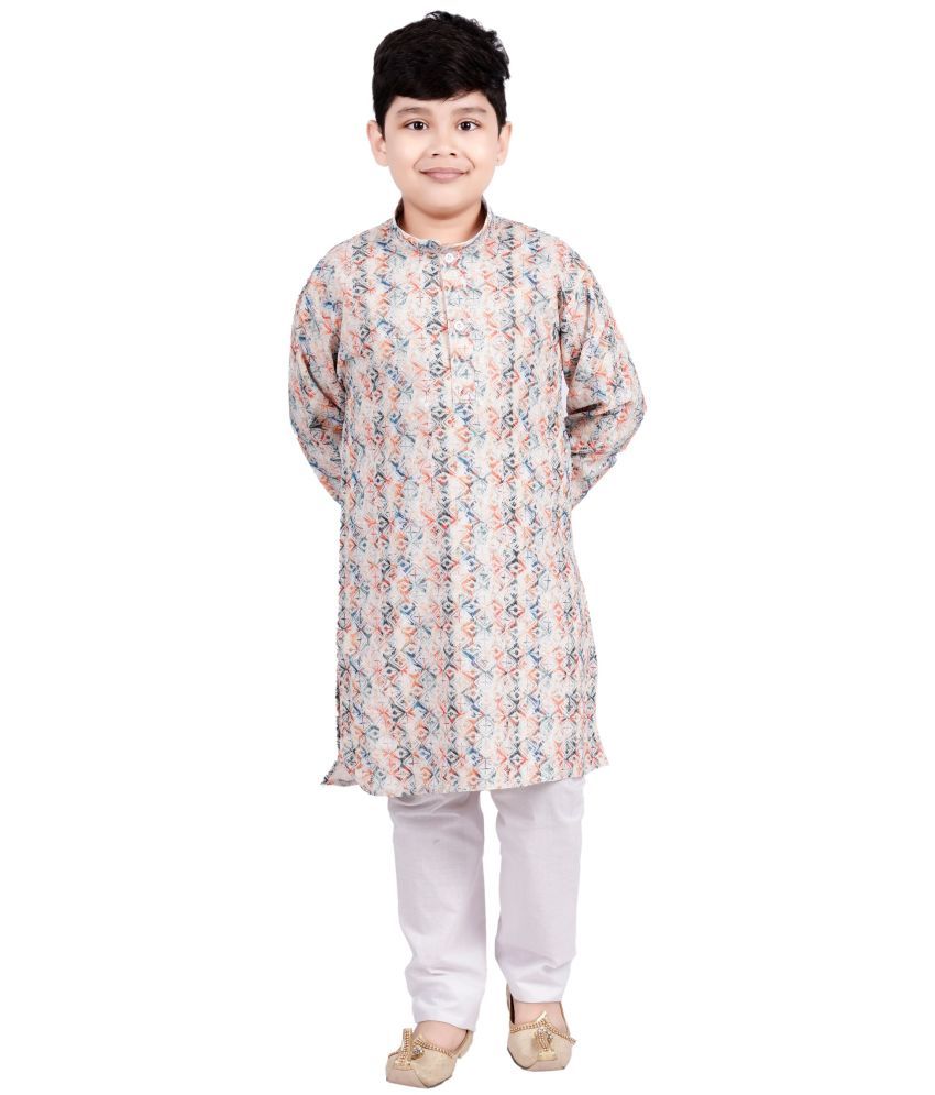     			s muktar garments Baby Boys Rayon Ethnic - Pattern Kurta Pyjama Set ( Multicolor , Pack of 1 )