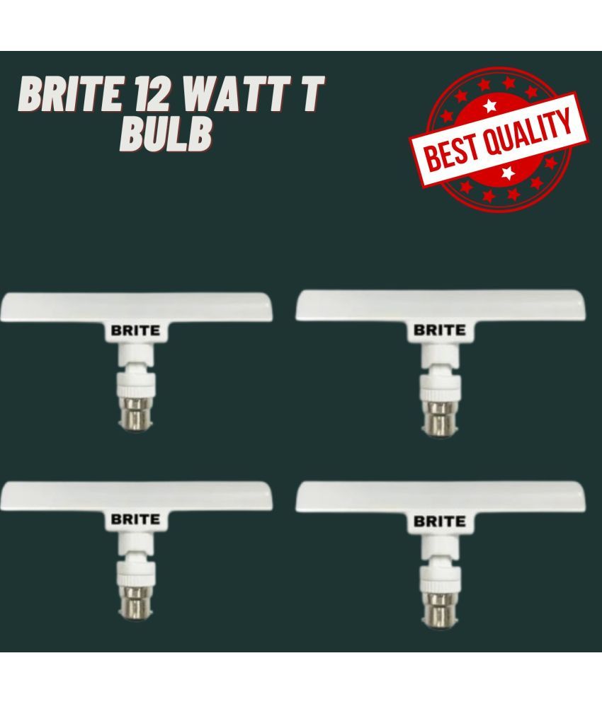     			Brite 12W Cool Day Light T-Bulb ( Pack of 4 )