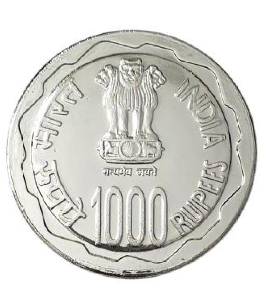     			Extemely Rare 1000 Rupee Newely Launched Mahatma Gandhi UNC Silver Plated Coin