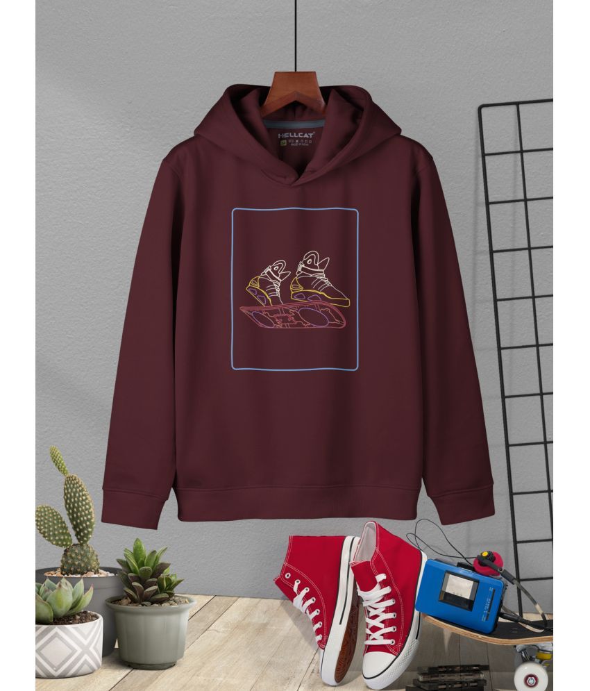     			HELLCAT Pack of 1 Boys Cotton Blend Sweatshirt ( Burgundy )