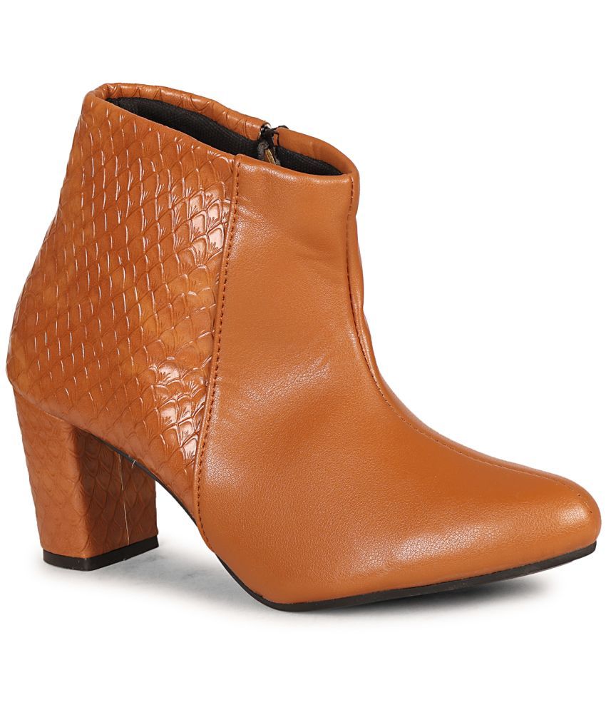     			Ishransh Tan Women's Ankle Length Boots