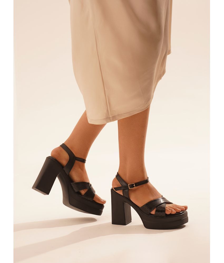     			JM Looks Black Women's Sandal Heels