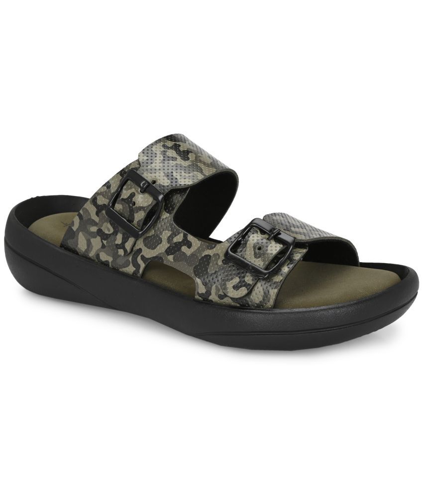     			Leeport Black Men's Thong Flip Flop