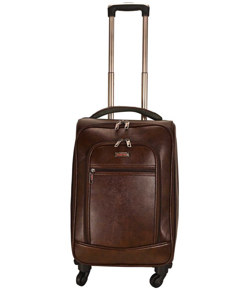     			Red vick 60 Ltrs Brown Artificial Leather Duffle Trolley