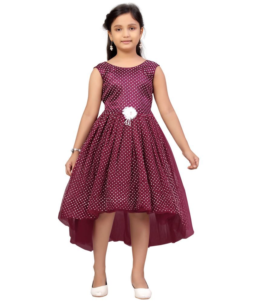     			Aarika Cotton Frock For Girls ( Pack of 1 , Purple )