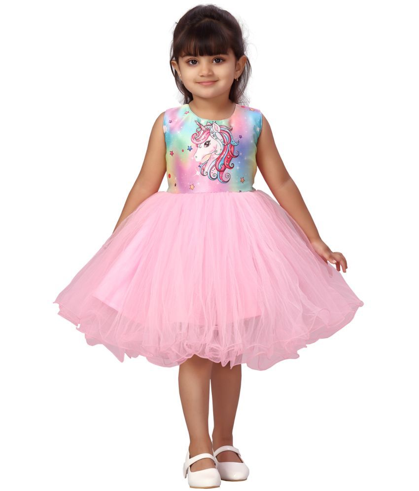     			Aarika Nylon Frock For Baby Girls ( Pack of 1 , Pink )