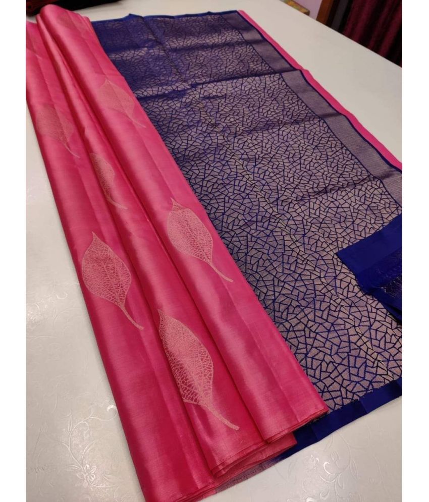     			Apnisha Silk Blend Embellished Saree With Blouse Piece ( Pink , Pack of 1 )