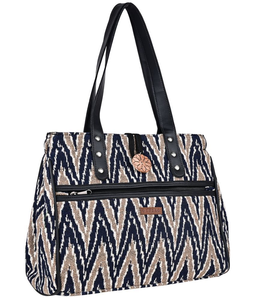     			ENSAC Tote Bag Cotton Set of 1 ( Blue )