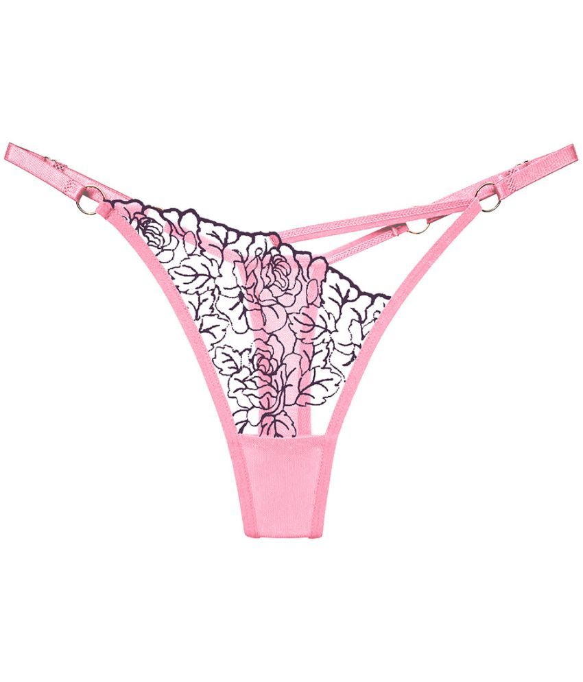     			FIHA Pack of 1 Lace Thongs For Women ( Pink )