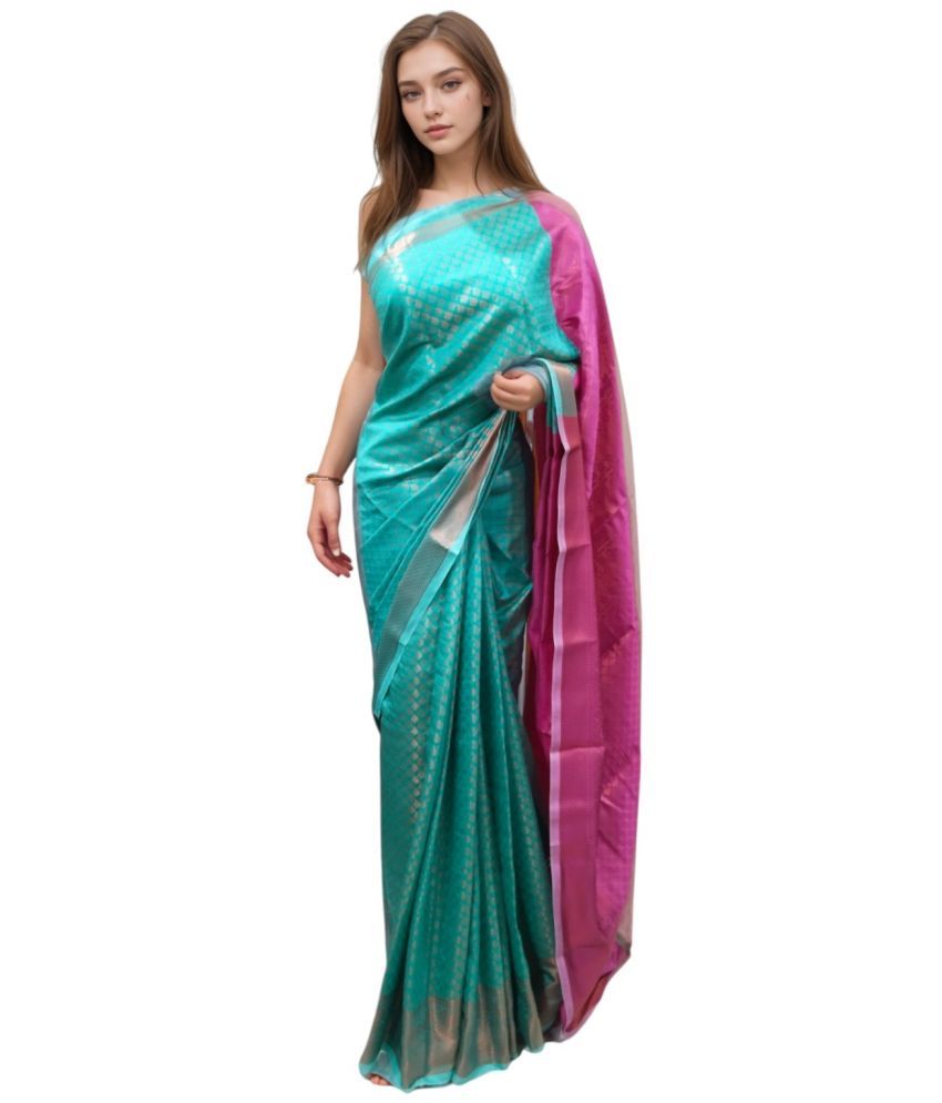     			KALRA MAGIC Banarasi Silk Solid Saree With Blouse Piece ( Green , Pack of 1 )