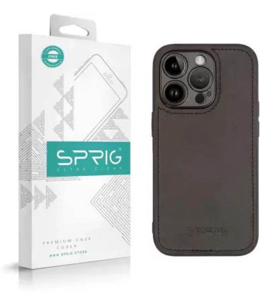     			Sprig Plain Cases Compatible For Leather Apple Iphone 14 Pro Max ( Pack of 1 )