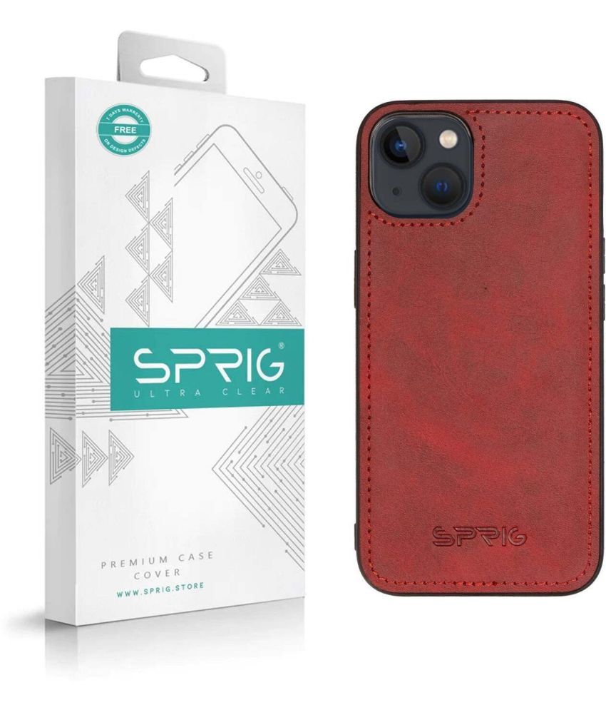     			Sprig Plain Cases Compatible For Leather Apple Iphone 13 ( Pack of 1 )