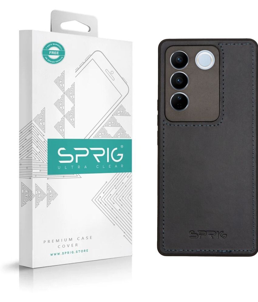     			Sprig Plain Cases Compatible For Leather Vivo V27 5G ( Pack of 1 )