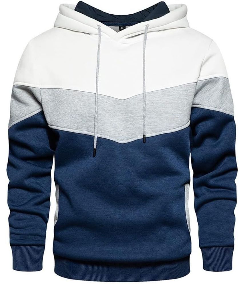     			TAZO Fleece Hooded Men's Sweatshirt - White ( Pack of 1 )