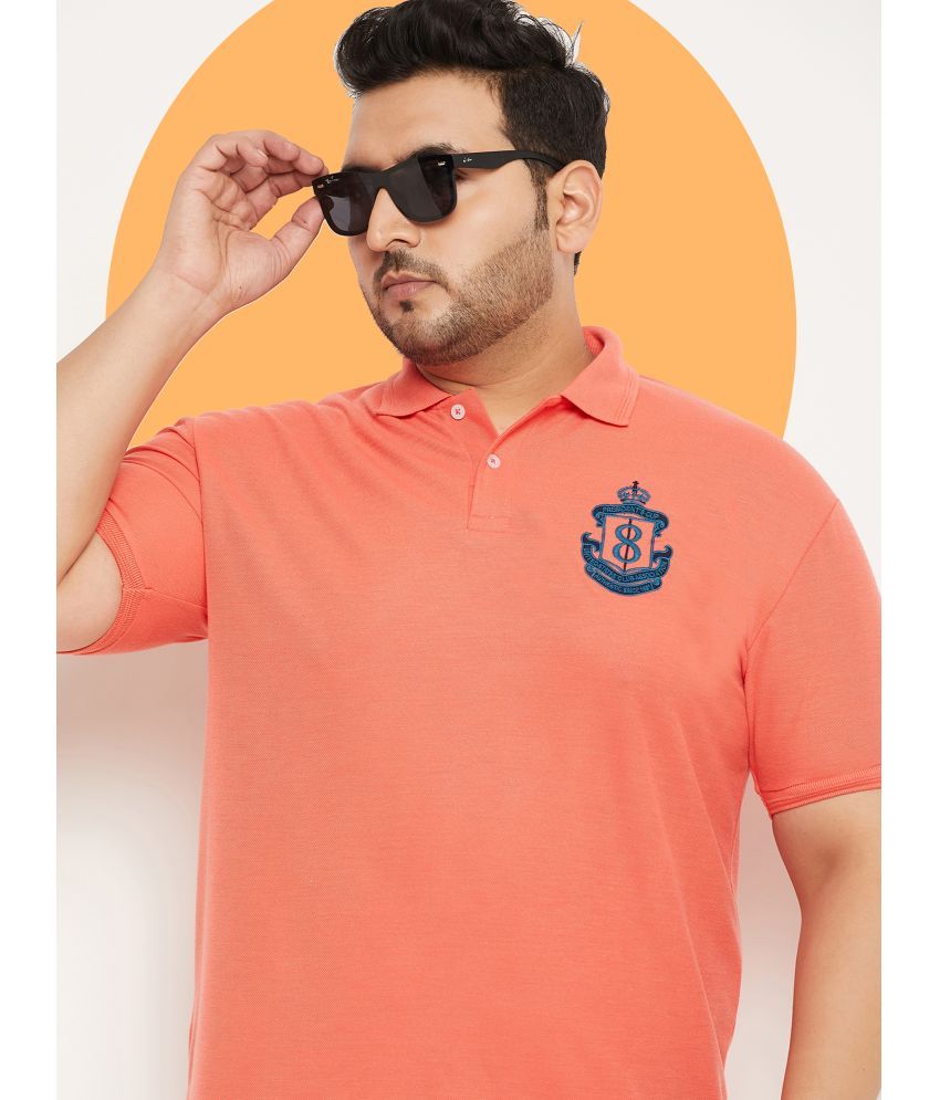     			GET GOLF Pack of 1 Cotton Blend Regular Fit Solid Half Sleeves Men's Polo T Shirt ( Orange )