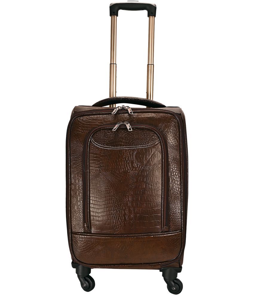     			Red vick 46 Ltrs Brown Artificial Leather Duffle Trolley