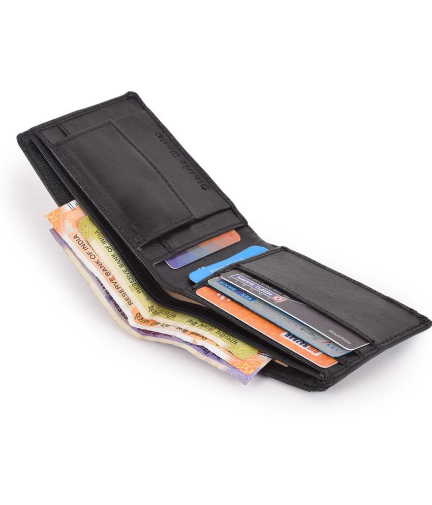     			Sonrisa 100% Leather Solid Men's Regular Wallet With 9 Slots For Card ( Black , Pack of 1 )