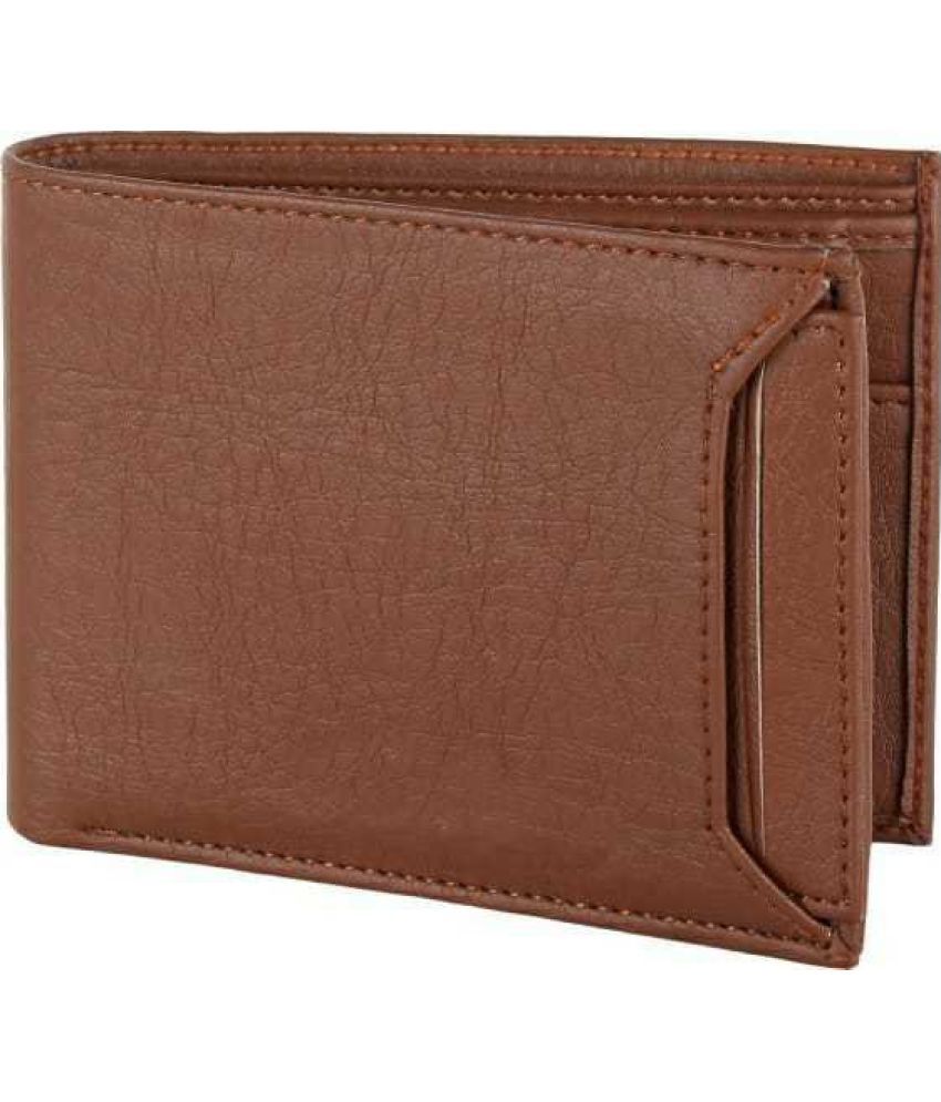     			Sonrisa PU Solid Men's Regular Wallet With 9 Slots For Card ( Tan , Pack of 1 )