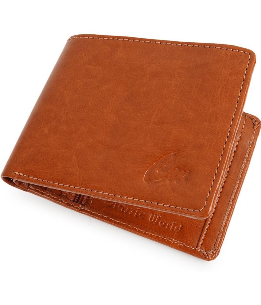     			Sonrisa PU Solid Men's Regular Wallet With 9 Slots For Card ( Tan , Pack of 1 )