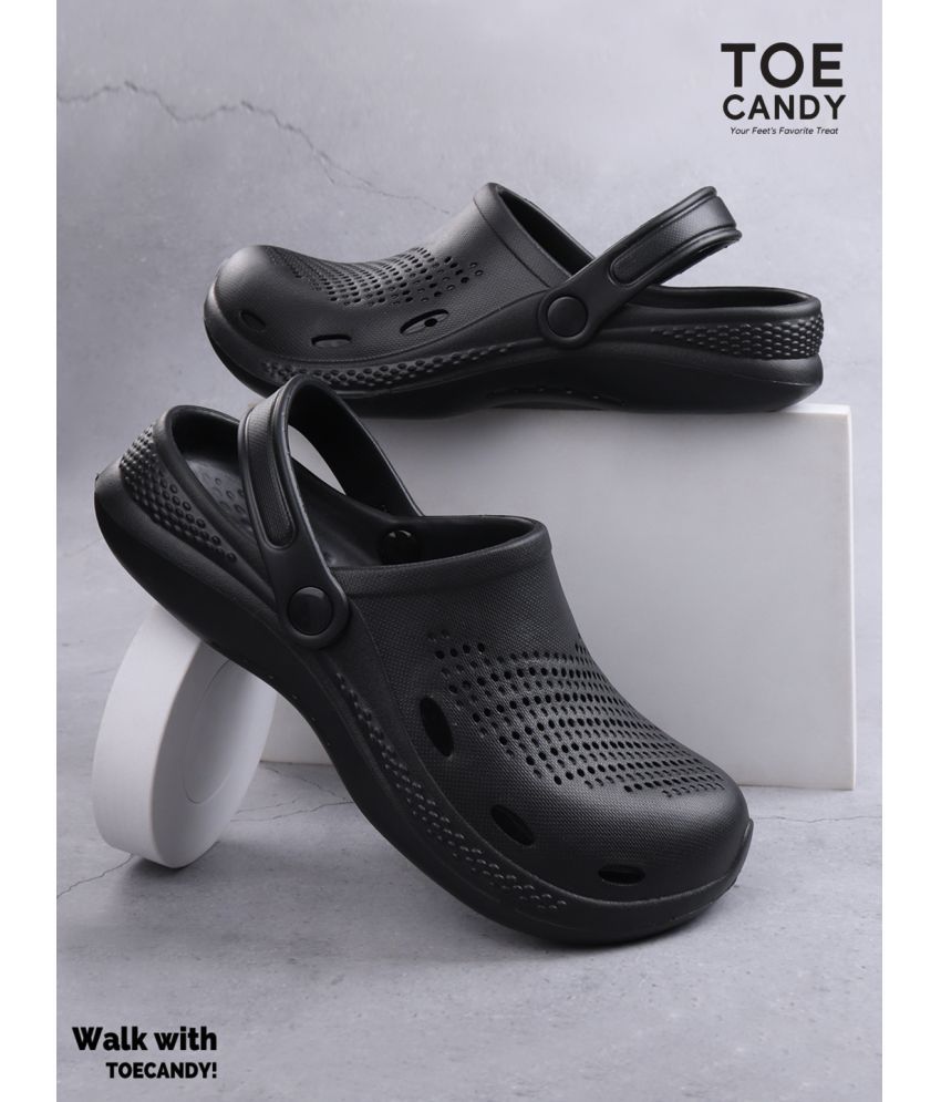     			TOE CANDY - Black Men's Clogs