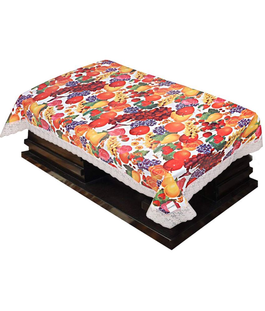     			CreadCraft Printed PVC 4 Seater Rectangle Table Cover ( 150 x 105 ) cm Pack of 1 Multi