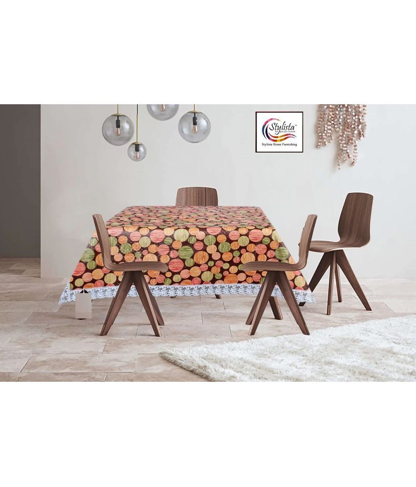     			CreadCraft Printed PVC 4 Seater Rectangle Table Cover ( 150 x 105 ) cm Pack of 1 Multi