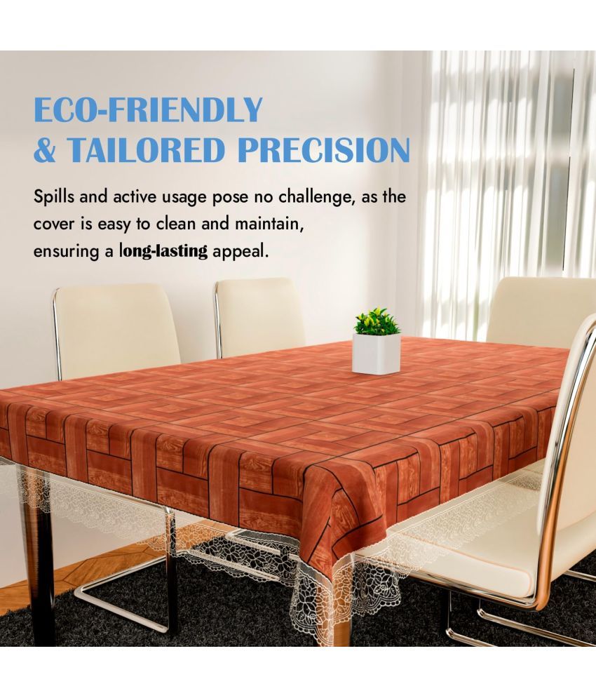     			CreadCraft Printed PVC 4 Seater Rectangle Table Cover ( 150 x 105 ) cm Pack of 1 Multi