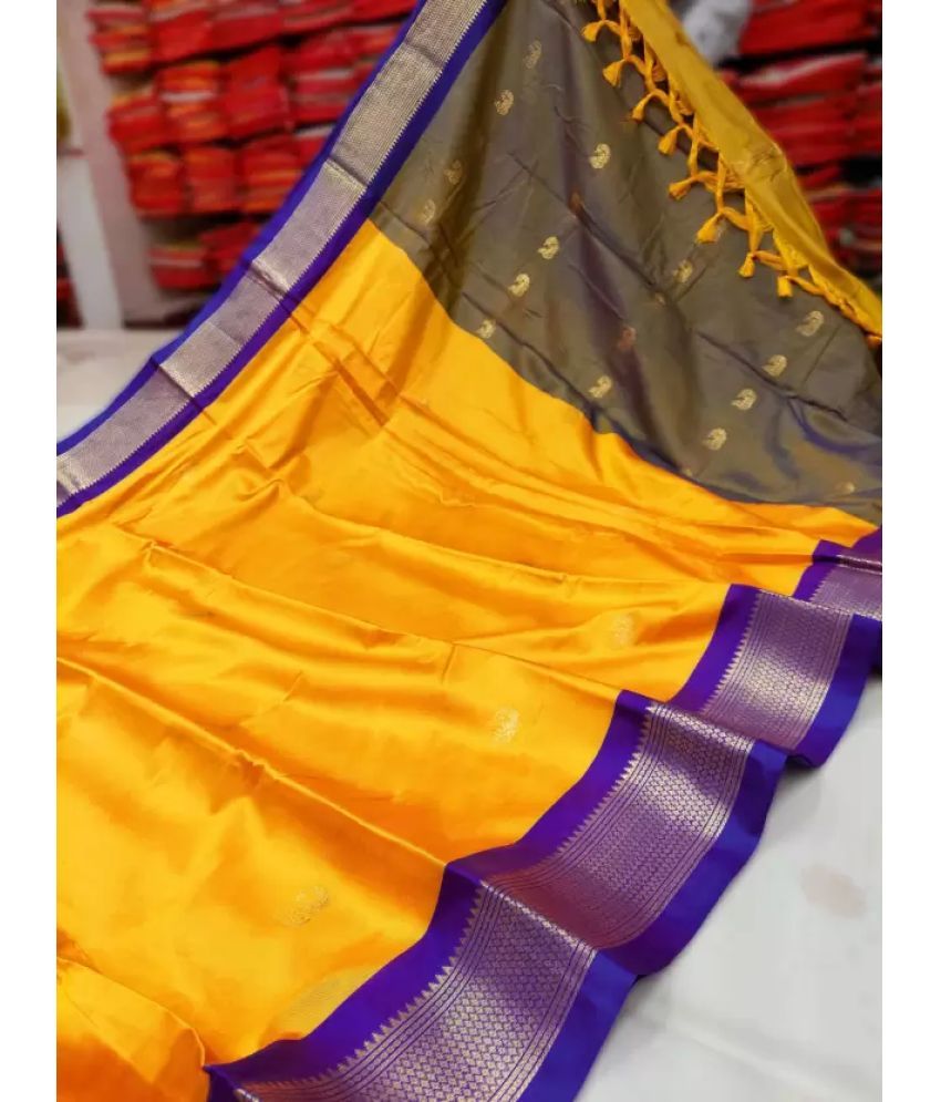     			FAB SILK Cotton Silk Woven Saree With Blouse Piece ( Multicolor12 , Pack of 1 )