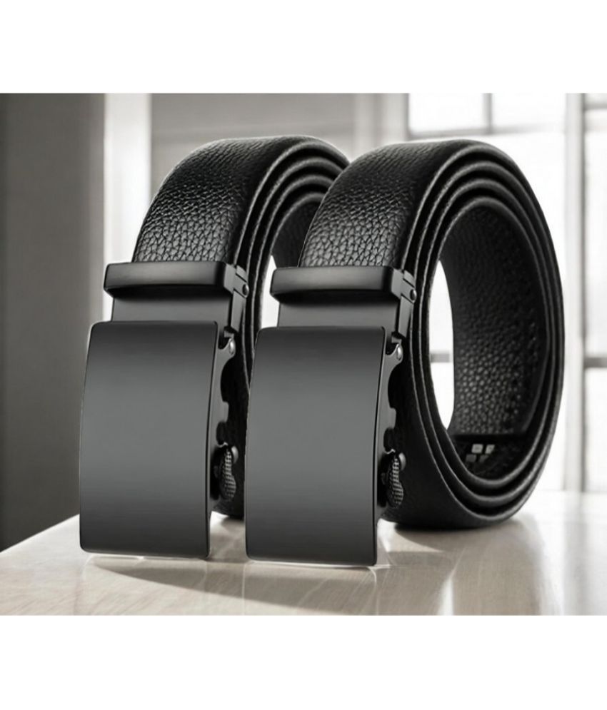     			Kastner - Black Synthetic Men's Casual Belt ( Pack of 2 )