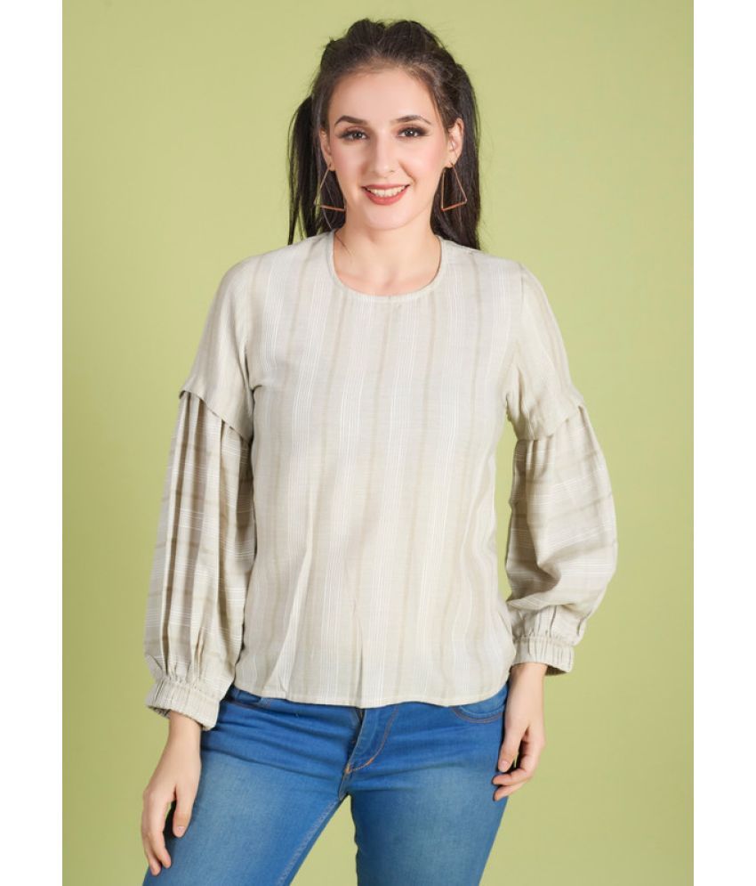     			Mantra Fashion Beige Cotton Women's Regular Top ( Pack of 1 )