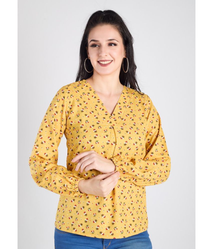     			Mantra Fashion Yellow Polyester Women's Regular Top ( Pack of 1 )