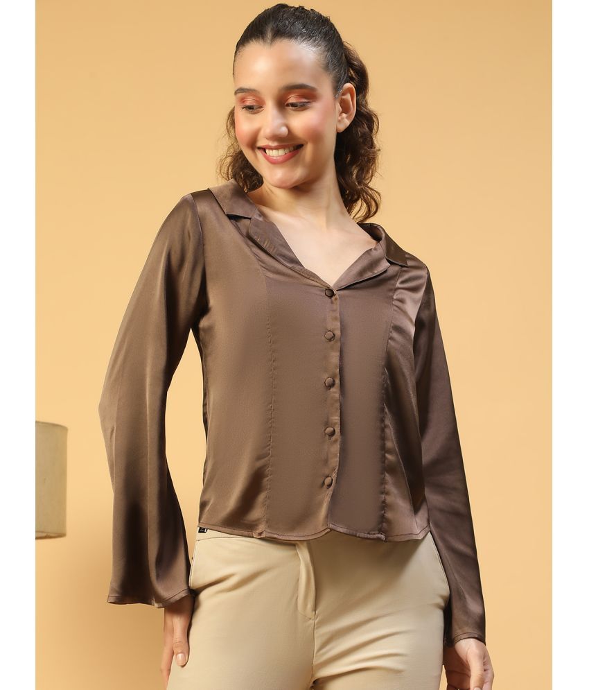     			Oxolloxo Brown Satin Shirt - Pack of 1