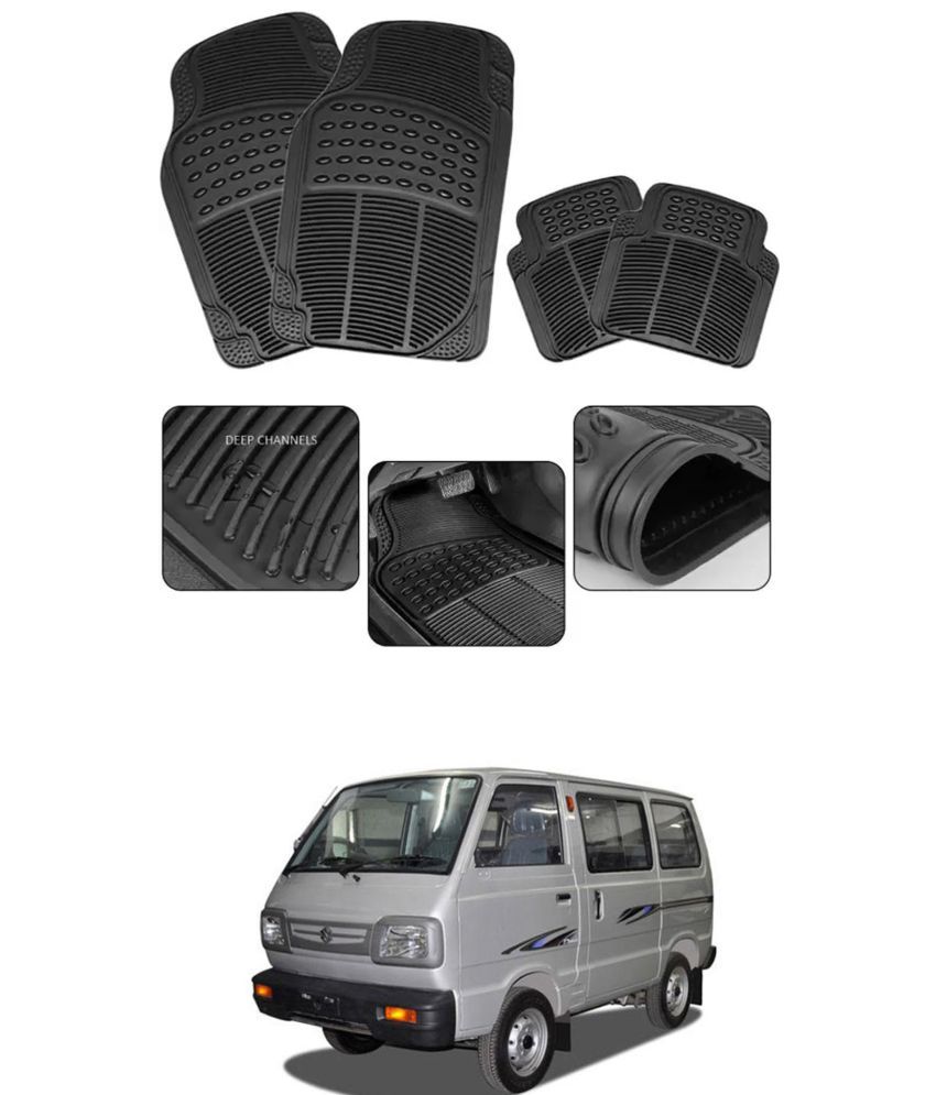     			RONISH Car Rubber Mat (Set Of 4) Foot Mat For Tata Omni