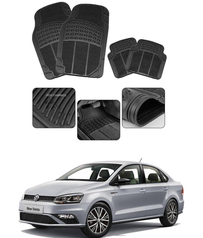     			RONISH Car Rubber Mat (Set Of 4) Foot Mat For Volkswagen Vento