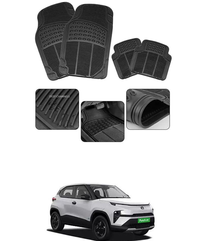     			RONISH Car Rubber Mat (Set Of 4) Foot Mat For Tata Punch EV