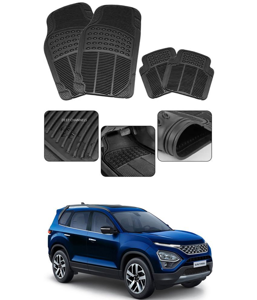     			RONISH Car Rubber Mat (Set Of 4) Foot Mat For Tata Safari