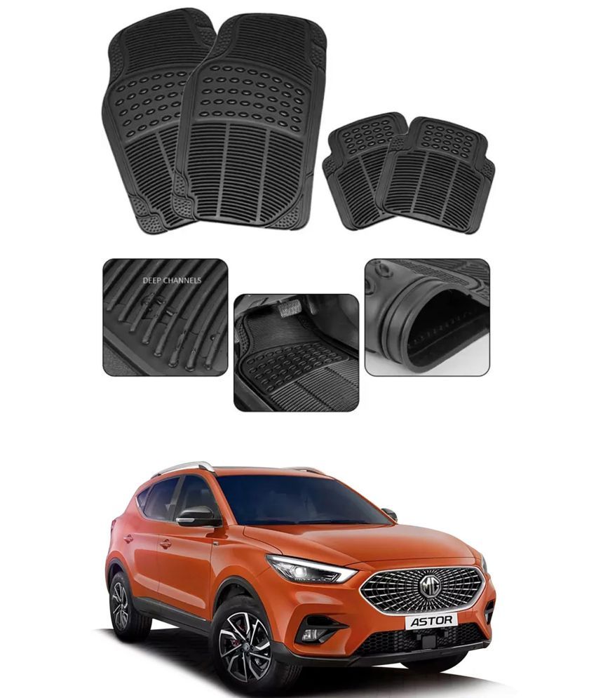     			RONISH Car Rubber Mat (Set Of 4) Foot Mat For MG Astor