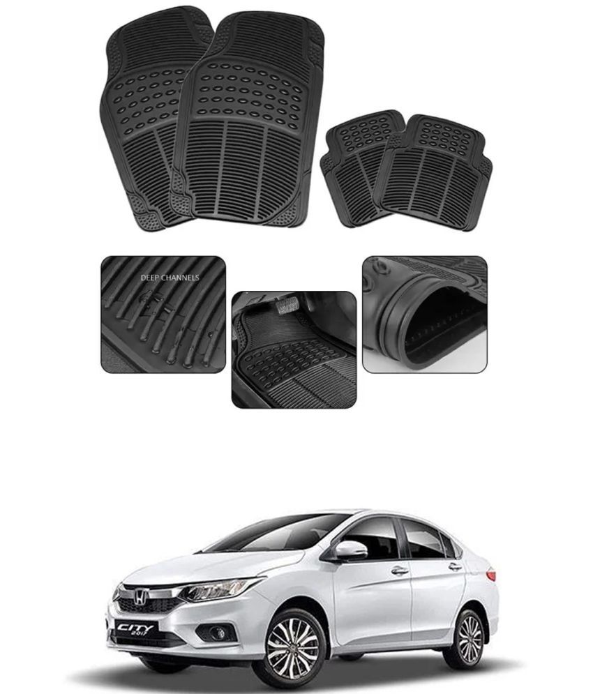     			RONISH Car Rubber Mat (Set Of 4) Foot Mat For Honda City i-Dtec