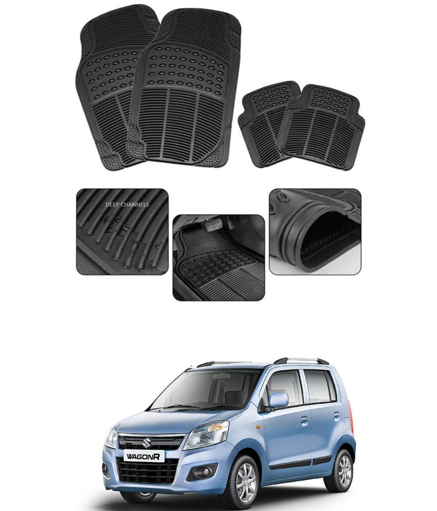     			RONISH Car Rubber Mat (Set Of 4) Foot Mat For Maruti Suzuki WagonR