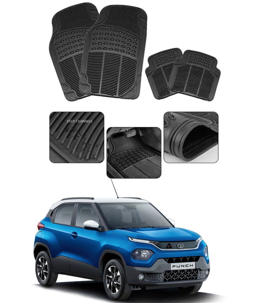     			RONISH Car Rubber Mat (Set Of 4) Foot Mat For Tata Punch